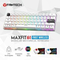 FANTECH Bežična gaming mehanička tipkovnica Max Fit 61, crveni switch, bijela