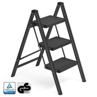 SONGMICS Sklopiva stepenica, 55 x 43,4 x 61,8 cm, crna