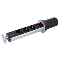 COMMEL Prenosiva utičnica izvlačna 3+2xUSB 2m