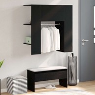 Ormar za hodnik 97,5x37x99 cm, hrast crna