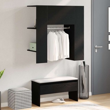 Ormar za hodnik 97,5x37x99 cm, hrast crna