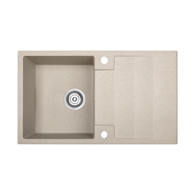 KUCHINOX Granitni sudoper Rab, 1 korito s ocjeđivačem i sifonom bež 44x76 cm