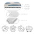 MILA HOME Plava periva staza 80x200 cm Blue Meadow 