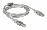DELOCK USB kabel A-B 2 m dvostruko zaštićeni, prozirna