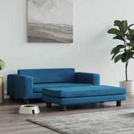 Krevet za pse s produžetkom 100 x 50 x 30 cm, plava