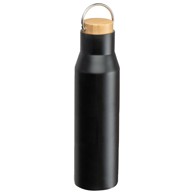 MACMA Termo boca 8389303, metalna, 550 ml, s drvenim poklopcem, crna