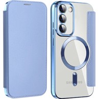 Preklopna futrola za Samsung Galaxy S23, novčanik, MagSafe, plava