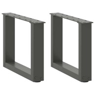 Noge za klub stolić U-oblik, 2 kom, 40 x (30–31) cm, čelik, antracitne