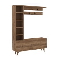 KALUNE DESIGN Garnitura za hodnik u dekoru oraha u prirodnoj boji Hale