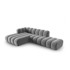 MICADONI HOME Svijetlo siva kutna garnitura (s lijevim kutom) Lupine, 299x177x70,05 cm