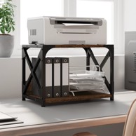 Stalak za pisač 2 razine 44 x 26 x 31,5 cm drveni, smeđa  