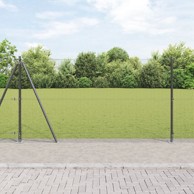 Zavarena ograda od Žice s 13 stupova siva 1.2x50 m čelik