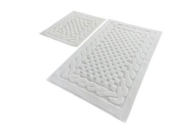Kupaonski set tepiha Bambi 50x60cm i 60x100cm, 2/1, bijeli