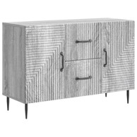 Komoda uz krevet, dimenzije 89 x 34,5 x 60 cm, konstruirano drvo, siva sonoma