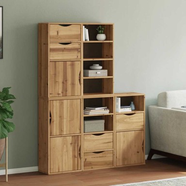 Bočni ormarići 5 kom ODDA 40x24x79 cm puno drvo bor