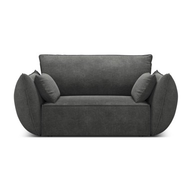 MAZZINI SOFAS Siva fotelja Vanda, 128x110x85 cm