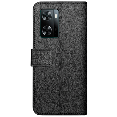 JUST IN CASE Preklopna maskica od umjetne kože za Oppo A57, crna