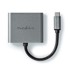 NEDIS USB C adapter USB 3 2 gen 1 USB C muški 2x HDMI 4K 30Hz 0 10 m okrugli niklani PVC crni kutija