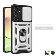 CAMSHIELD Pro maskica s magnetnim stalkom za Samsung A05s Srebrna