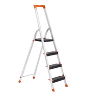 SONGMICS Ljestve, 4 stepenice, 44 x 83,5 x 143 cm, crna