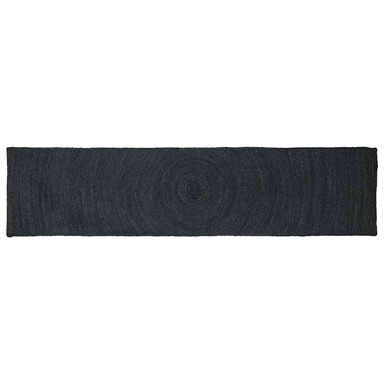 Tepih, dimenzije 60 × 200 cm, juta, tamnosiva
