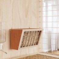 Hranilica za sijeno za zečeve, 37 x 18,5 x 23 cm, masivna jelovina