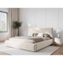 COSMOPOLITAN DESIGN Tapecirani bračni krevet Colonel s podnicom i prostorom za pohranu 140x200 cm, bež