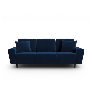 COSMOPOLITAN DESIGN Plava baršunasti sklopiva/s prostorom za odlaganje sofa 235 cm Kyoto, 235x100x88 cm
