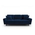 COSMOPOLITAN DESIGN Plava baršunasti sklopiva/s prostorom za odlaganje sofa 235 cm Kyoto, 235x100x88 cm