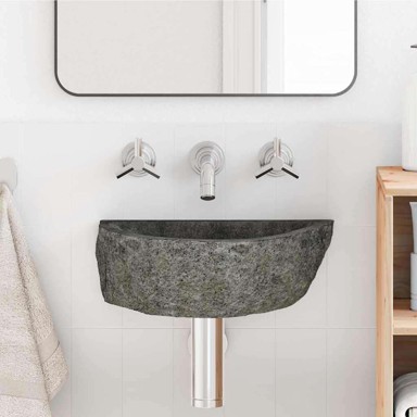 Umivaonik zidni 30-37x25-30x12 cm, sivi, rijeka kamen