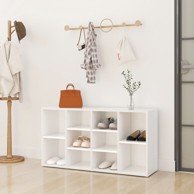 Klupa za cipele bijela 103 x 30 x 54,5 cm od iverice