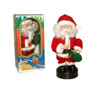 Božićna figurica - Djed Božićnjak na baterije s glazbom (23 cm)