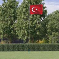 Zastava s jarbolom, aluminij, 6.23 m, turska