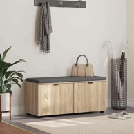 Klupa za hodnik s jastukom 100x38x46 cm, sonoma hrast