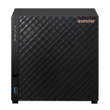 ASUSTOR NAS AS1204T, tower, Realtek RTD1619B, 1 GB DDR4, 0 TB, ADM, crno