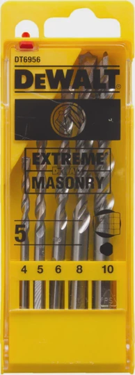 DEWALT 5-dijelni set Extreme svrdla za beton DT6956, 4-10 mm