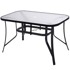 SPRINGOS Stakleni vrtni stol, crni, 150x90 cm