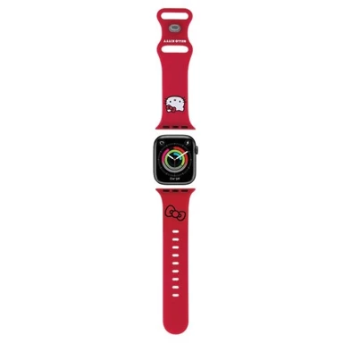 HELLO KITTY Silikonski remen Kitty Head za Apple Watch, 38/40/41 mm, crveni