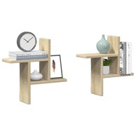 Zidne police 2 kom boja hrasta sonome 38 x 12 x 38 cm drvene