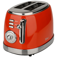 ZILAN Toster ZLN7040, Retro, 850 W, 2 utora, crveni