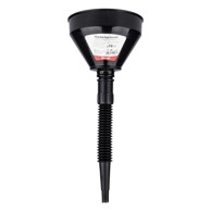 AMIO 04038 Fleksibilni crni lijevak s cjedilom za gorivo i tekućine 16 cm, crni