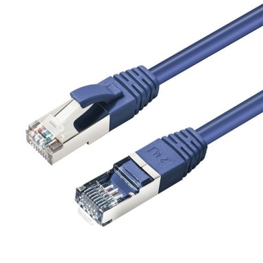 Mrežni spojni kabel, S/FTP, kategorija 6A, duljina 0,5 m, LSZH, plava