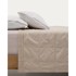 KAVE HOME Svjetlo smeđi pamučan prošiven prekrivač 240x260 cm Isor 