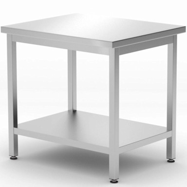 HENDI Radni stol, Budget Line, s policom, 800 x 600 x 850 mm
