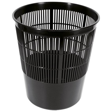 Koš za smeće pp 17L, rešetkasti, Moplen Giudicarie, crni