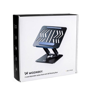 WOZINSKY WRS-CPY84SB Premium aluminijski stalak za laptop + stalak za mobitel gratis, crna