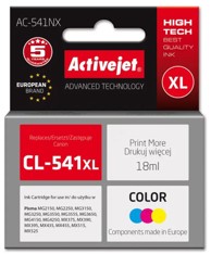 ACTIVEJET Zamjenska tinta AC-541NX za Canon pisač CL-541XL Supreme, 18 ml, plava, žuta, crvena