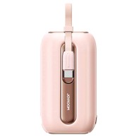 JOYROOM, Power bank Colorful Series JR-L013, Lightning- Type-C, ugrađeni 2u1 kabel 12W, 10000mAh, ružičasta