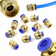 Set pneumatskih brzih spojnica s navojem od 1/4'' 6 mm, 10 komada