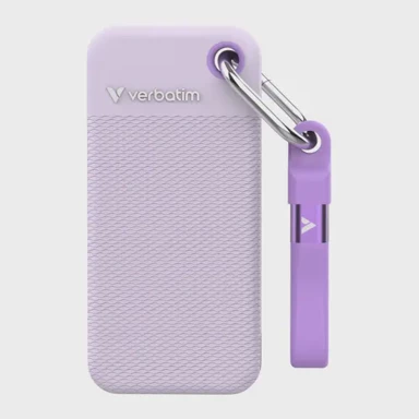 VERBATIM SSD vanjski Pocket SSD, 2TB, USB 3.2 Gen2, Purple, uključuje dvije gumene zaštite